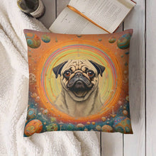 Load image into Gallery viewer, Pug Nebula Plush Pillow Case-Cushion Cover-Dog Dad Gifts, Dog Mom Gifts, Home Decor, Pillows, Pug-4