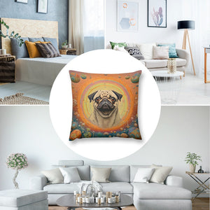 Pug Nebula Plush Pillow Case-Cushion Cover-Dog Dad Gifts, Dog Mom Gifts, Home Decor, Pillows, Pug-8