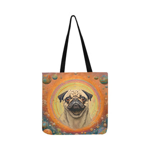 Pug Nebula Shopping Tote Bag-Accessories-Accessories, Bags, Dog Dad Gifts, Dog Mom Gifts, Pug-2