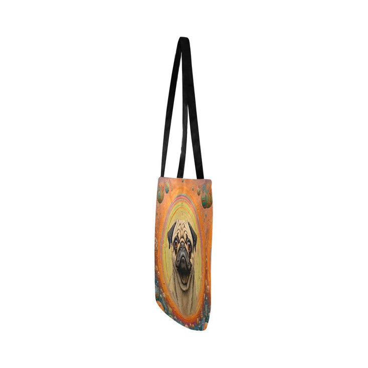 Pug Nebula Shopping Tote Bag-Accessories-Accessories, Bags, Dog Dad Gifts, Dog Mom Gifts, Pug-4
