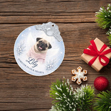 Load image into Gallery viewer, Pug Ornament - Angel Dog Memorial Design - Personalized with Photo and Name-Christmas Ornament-Christmas,Christmas Ornament,Personalize Artwork,Pug-7