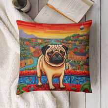 Load image into Gallery viewer, Pug Overlook Plush Pillow Case-Cushion Cover-Dog Dad Gifts, Dog Mom Gifts, Home Decor, Pillows, Pug-4
