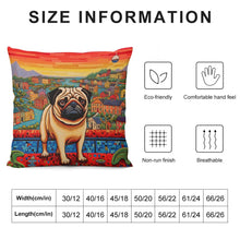 Load image into Gallery viewer, Pug Overlook Plush Pillow Case-Cushion Cover-Dog Dad Gifts, Dog Mom Gifts, Home Decor, Pillows, Pug-6