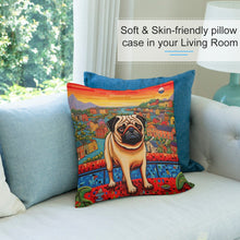 Load image into Gallery viewer, Pug Overlook Plush Pillow Case-Cushion Cover-Dog Dad Gifts, Dog Mom Gifts, Home Decor, Pillows, Pug-7