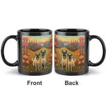 Load image into Gallery viewer, Pug Pair in Autumn&#39;s Embrace Coffee Mug-2
