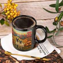 Load image into Gallery viewer, Pug Pair in Autumn&#39;s Embrace Coffee Mug-3