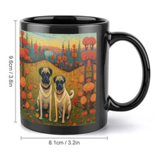 Load image into Gallery viewer, Pug Pair in Autumn&#39;s Embrace Coffee Mug-4
