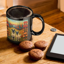 Load image into Gallery viewer, Pug Pair in Autumn&#39;s Embrace Coffee Mug-ONE SIZE-Black-1