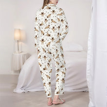Load image into Gallery viewer, Pug Pajamas for Women - XL Available - Fawn Pugs Doing Yoga-Pajamas-Apparel,Dog Mom Gifts,Pajamas,Pug-4