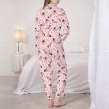Load image into Gallery viewer, Pug Pajamas for Women - XL Available - Fawn Pugs Doing Yoga-Pajamas-Apparel,Dog Mom Gifts,Pajamas,Pug-6