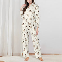 Load image into Gallery viewer, Pug Pajamas for Women - XL Available - I Love Fawn Pugs-Pajamas-Apparel,Dog Mom Gifts,Pajamas,Pug-White-XS-3