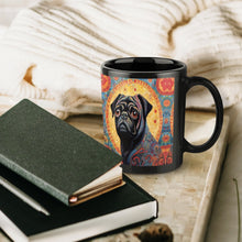 Load image into Gallery viewer, Pug Portrait with Mosaic Halo Coffee Mug-6