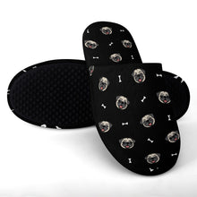 Load image into Gallery viewer, Pug Slippers for Women - Cheerful Pug Charm - Flannel-Accessories,Dog Mom Gifts,Pug,Slippers-10