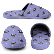 Load image into Gallery viewer, Pug Slippers for Women - Cheerful Pug Charm - Flannel-Accessories,Dog Mom Gifts,Pug,Slippers-24