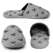 Load image into Gallery viewer, Pug Slippers for Women - Cheerful Pug Charm - Flannel-Accessories,Dog Mom Gifts,Pug,Slippers-27