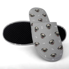 Load image into Gallery viewer, Pug Slippers for Women - Cheerful Pug Charm - Flannel-Accessories,Dog Mom Gifts,Pug,Slippers-28