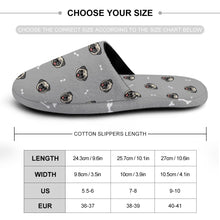 Load image into Gallery viewer, Pug Slippers for Women - Cheerful Pug Charm - Flannel-Accessories,Dog Mom Gifts,Pug,Slippers-36-37_（5.5-6）-DarkGray-34