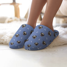 Load image into Gallery viewer, Pug Slippers for Women - Cheerful Pug Charm - Flannel-Accessories,Dog Mom Gifts,Pug,Slippers-3