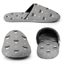 Load image into Gallery viewer, Pug Slippers for Women - Stylish Pug Swag - Flannel-Slippers-25