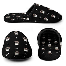 Load image into Gallery viewer, Pug Slippers for Women - Stylish Pug Swag - Flannel-Slippers-31