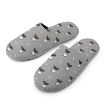 Load image into Gallery viewer, Pug Slippers for Women - Stylish Pug Swag - Flannel-Slippers-32