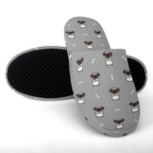 Load image into Gallery viewer, Pug Slippers for Women - Stylish Pug Swag - Flannel-Slippers-33