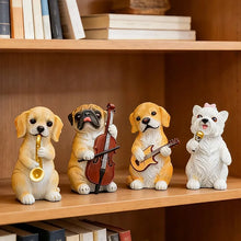 Load image into Gallery viewer, Pug Statue - Pug playing Double Bass - Musical Shelf Jazz Quartet-3