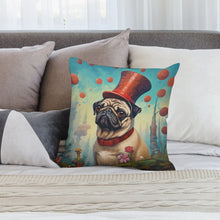 Load image into Gallery viewer, Pug The Magician Plush Pillow Case-Cushion Cover-Dog Dad Gifts, Dog Mom Gifts, Home Decor, Pillows, Pug-2