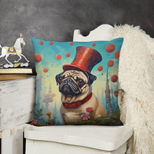 Load image into Gallery viewer, Pug The Magician Plush Pillow Case-Cushion Cover-Dog Dad Gifts, Dog Mom Gifts, Home Decor, Pillows, Pug-3