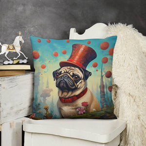 Pug The Magician Plush Pillow Case-Cushion Cover-Dog Dad Gifts, Dog Mom Gifts, Home Decor, Pillows, Pug-3
