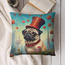 Load image into Gallery viewer, Pug The Magician Plush Pillow Case-Cushion Cover-Dog Dad Gifts, Dog Mom Gifts, Home Decor, Pillows, Pug-4