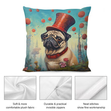 Load image into Gallery viewer, Pug The Magician Plush Pillow Case-Cushion Cover-Dog Dad Gifts, Dog Mom Gifts, Home Decor, Pillows, Pug-5