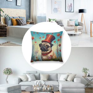 Pug The Magician Plush Pillow Case-Cushion Cover-Dog Dad Gifts, Dog Mom Gifts, Home Decor, Pillows, Pug-8