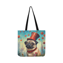 Load image into Gallery viewer, Pug The Magician Shopping Tote Bag-Accessories-Accessories, Bags, Dog Dad Gifts, Dog Mom Gifts, Pug-2