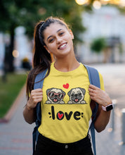 Load image into Gallery viewer, My Pug My Biggest Love Women&#39;s Cotton T-Shirt - 4 Colors-Apparel-Apparel, Pug, Shirt, T Shirt-Yellow-S-2