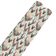 Load image into Gallery viewer, Pug Winter Floral Festivity Christmas Gift Wrapping Paper - 2 Rolls-Christmas Ornament-Christmas,Pug,Wrapping Paper-Pug-ONE SIZE-5