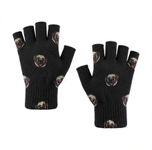 Load image into Gallery viewer, Pug with Shades Charm Touch Screen Gloves-Accessories-Accessories,Dog Dad Gifts,Dog Mom Gifts,Gloves,Pug-Fingerless Gloves-Black-5