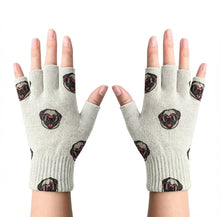 Load image into Gallery viewer, Pug with Shades Charm Touch Screen Gloves-Accessories-Accessories,Dog Dad Gifts,Dog Mom Gifts,Gloves,Pug-Fingerless Gloves-White-1