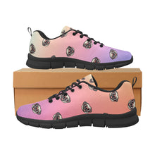 Load image into Gallery viewer, Pug with Shades Charm Women's Breathable Sneakers - 7 Gradients-Footwear-Dog Mom Gifts,Pug,Shoes-24