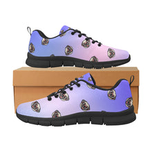 Load image into Gallery viewer, Pug with Shades Charm Women's Breathable Sneakers - 7 Gradients-Footwear-Dog Mom Gifts,Pug,Shoes-12