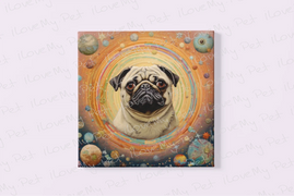 Pug's Celestial Reverie Framed Wall Art Poster-Art-Dog Art, Home Decor, Pug-4