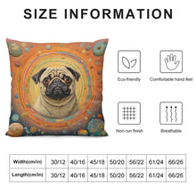 Load image into Gallery viewer, Pug&#39;s Celestial Reverie Plush Pillow Case-Cushion Cover-Dog Dad Gifts, Dog Mom Gifts, Home Decor, Pillows, Pug-5