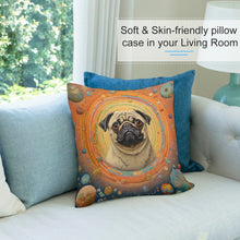 Load image into Gallery viewer, Pug&#39;s Celestial Reverie Plush Pillow Case-Cushion Cover-Dog Dad Gifts, Dog Mom Gifts, Home Decor, Pillows, Pug-7