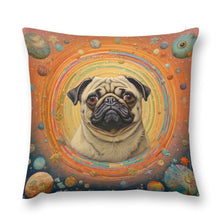 Load image into Gallery viewer, Pug&#39;s Celestial Reverie Plush Pillow Case-Cushion Cover-Dog Dad Gifts, Dog Mom Gifts, Home Decor, Pillows, Pug-12 &quot;×12 &quot;-1