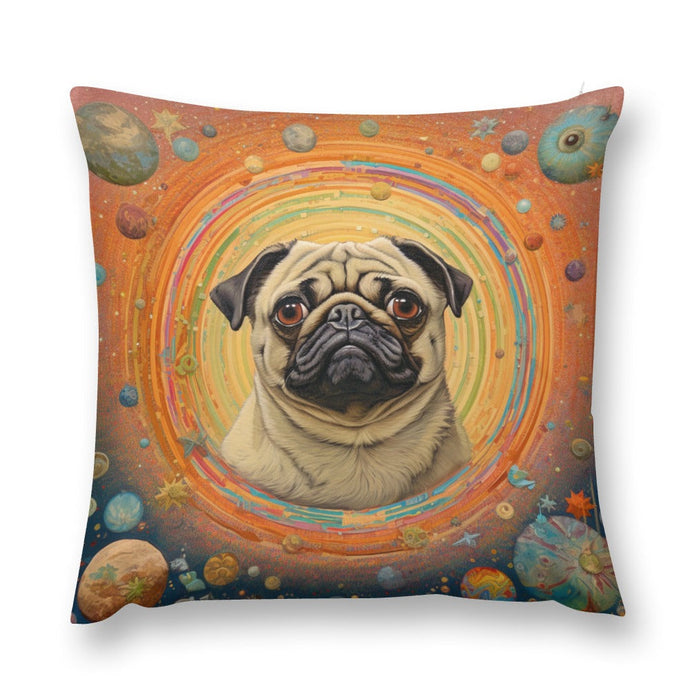 Pug's Celestial Reverie Plush Pillow Case-Cushion Cover-Dog Dad Gifts, Dog Mom Gifts, Home Decor, Pillows, Pug-12 
