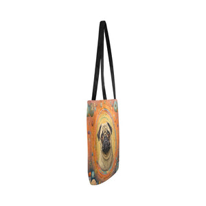 Pug's Celestial Reverie Shopping Tote Bag-Accessories-Accessories, Bags, Dog Dad Gifts, Dog Mom Gifts, Pug-3