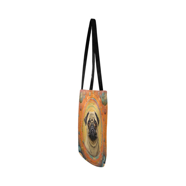 Pug's Celestial Reverie Shopping Tote Bag-Accessories-Accessories, Bags, Dog Dad Gifts, Dog Mom Gifts, Pug-4