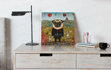 Pug's Grand Masquerade Framed Wall Art Poster-Art-Dog Art, Home Decor, Pug-2