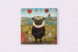 Pug's Grand Masquerade Framed Wall Art Poster-Art-Dog Art, Home Decor, Pug-4