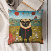 Pug's Grand Masquerade Plush Pillow Case-Cushion Cover-Dog Dad Gifts, Dog Mom Gifts, Home Decor, Pillows, Pug-4